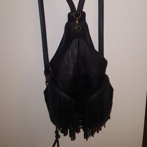 Faux leather back pack